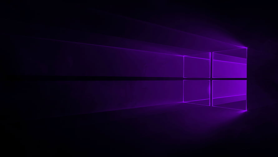 Windows 10 Purple Neon Glow Minimalist Dark Desktop Background HD wallpaper