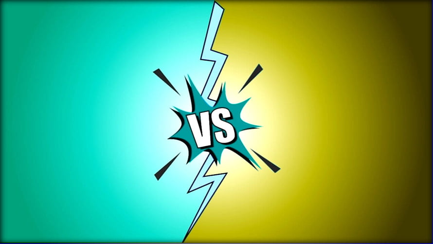 Dynamic Versus Battle Graphic with Lightning Bolt and Comic Burst Design HD wallpaper