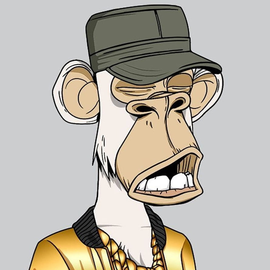 Bored Ape Yacht Club NFT Character Wearing Gold Chain and Cap HD phone wallpaper