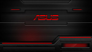 ASUS TUF Gaming Dark Metallic Interface with Red Neon Accents HD wallpaper