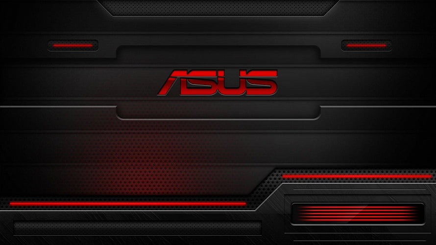 ASUS TUF Gaming Dark Metallic Interface with Red Neon Accents HD wallpaper