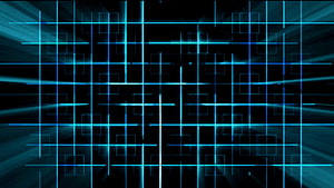 Tron Blue Cyber Grid with Glowing Light Rays and Digital Network Pattern HD wallpaper