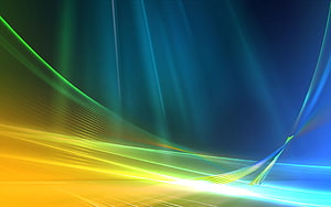 Windows Vista Logon Screen with Abstract Light Streaks and Gradient Background HD wallpaper