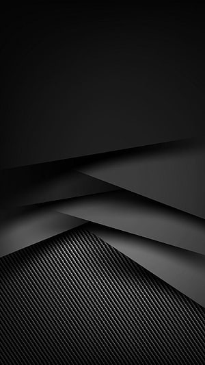 Dark Carbon Fiber Geometric Pattern with Layered Matte Black Angled Panels HD phone wallpaper