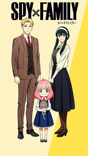 Spy x Family Anime Character Lineup with Loid Yor and Anya HD phone wallpaper