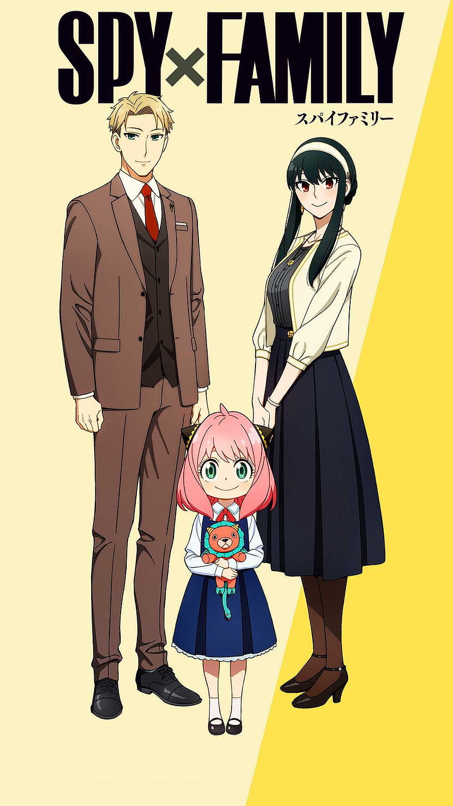 Spy x Family Anime Character Lineup with Loid Yor and Anya HD phone wallpaper