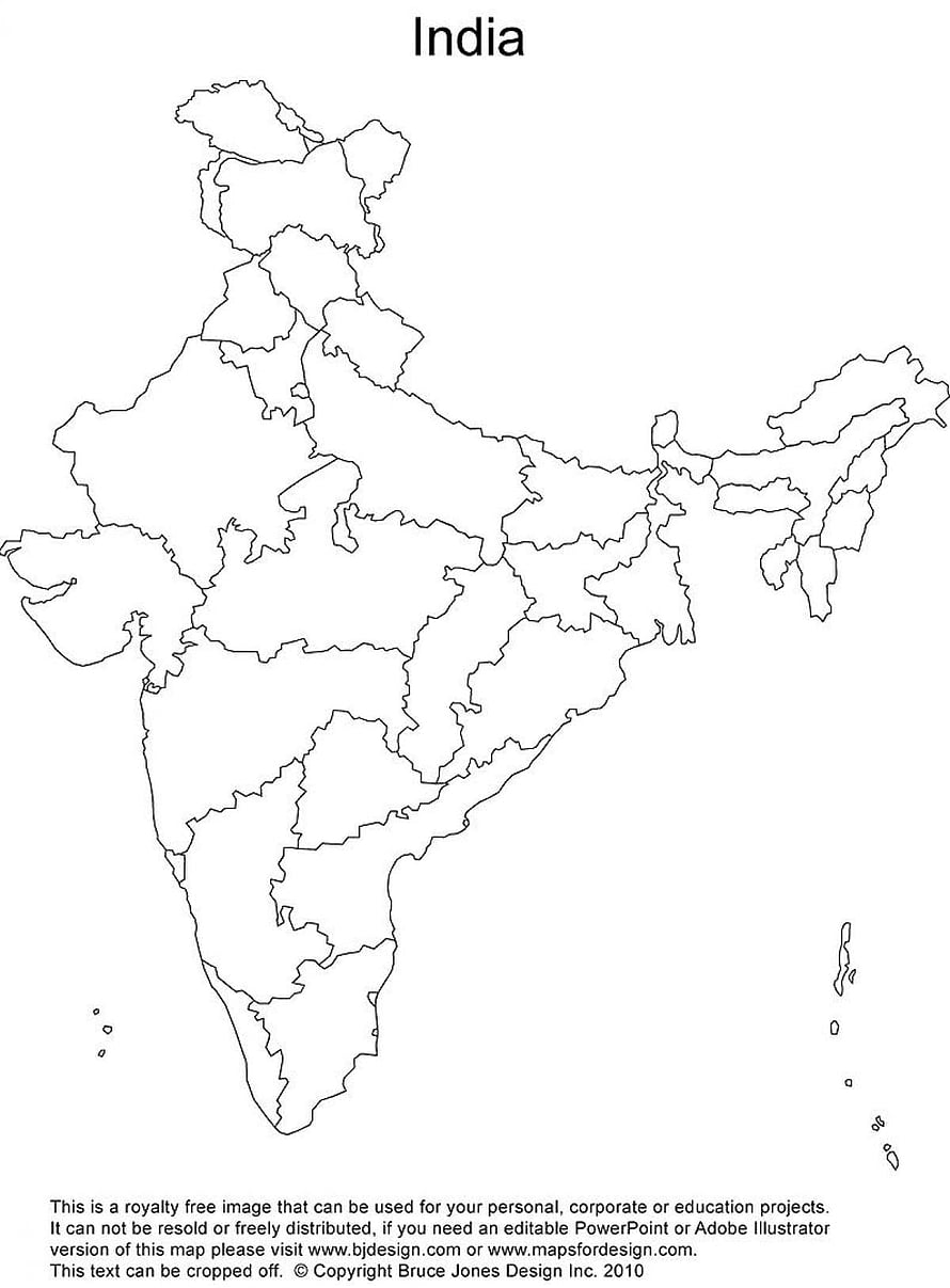 India State Outline Map with Internal Borders and Regional Boundaries HD phone wallpaper