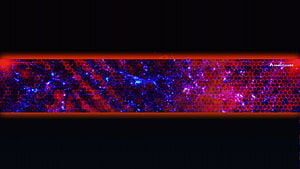 Vibrant Neon Hexagonal Grid Abstract Digital Art Banner HD wallpaper