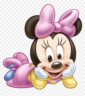Cute Baby Minnie Mouse Cartoon Illustration with Pink Bow and Yellow Shoes HD phone wallpaper