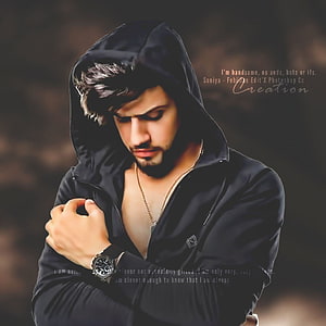 Stylish man in black hoodie with arms crossed and gold chain necklace, Boy Dp & Cover Mix, stylish boy dp HD phone wallpaper