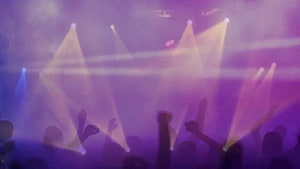 Purple Haze Concert Crowd With Spotlights And Raised Hands HD wallpaper