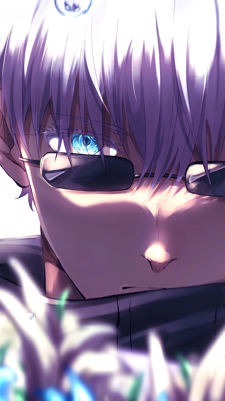 Satoru Gojo Jujutsu Kaisen Anime Character Close-Up Portrait With Sunglasses HD phone wallpaper