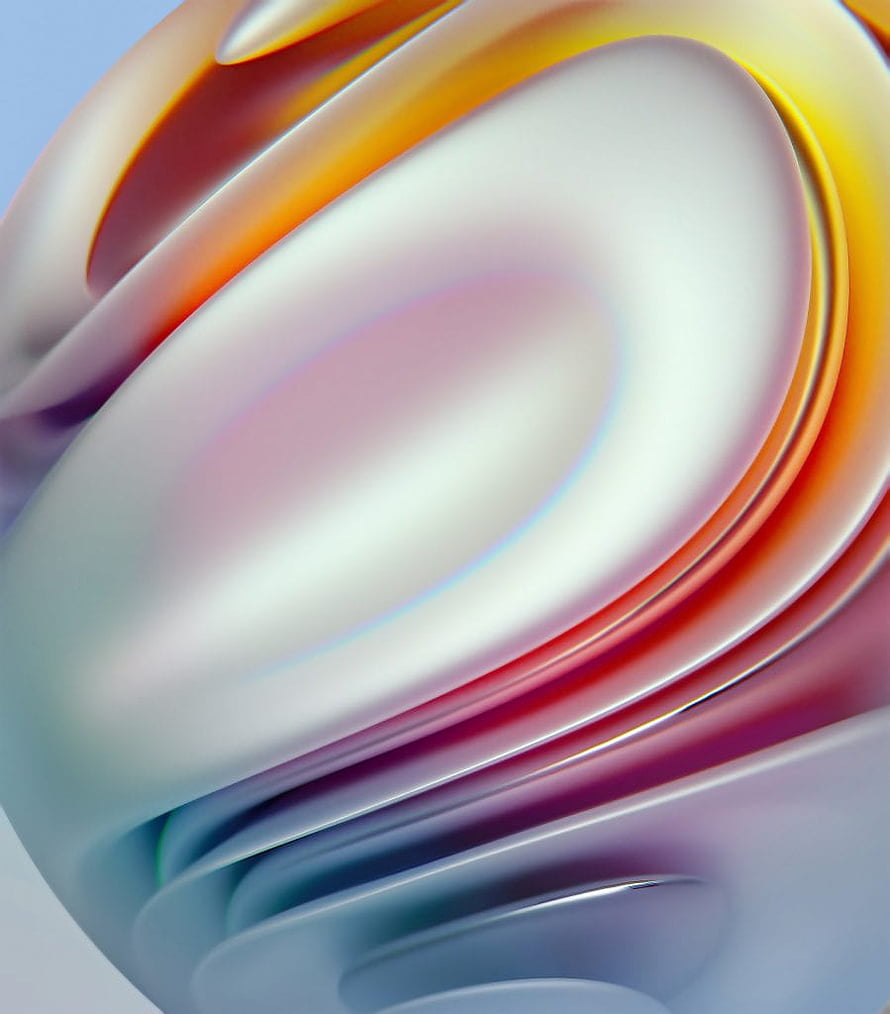 Motorola G60 Abstract 3D Wallpaper with Iridescent Swirls and Soft Pastel Gradients HD phone wallpaper