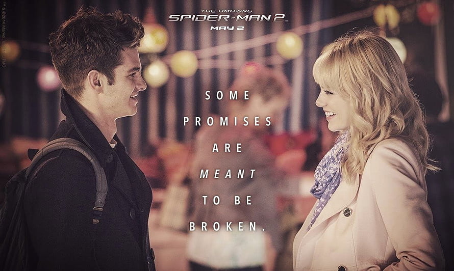 The Amazing Spider-Man 2: Peter Parker and Gwen Stacy Share a Tender Moment HD wallpaper