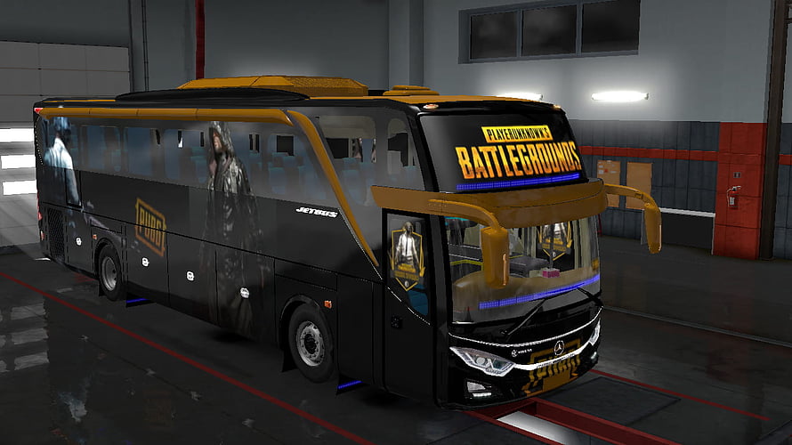 PUBG Battlegrounds Jetbus 3D Bus Skin for Euro Truck Simulator 2 HD wallpaper