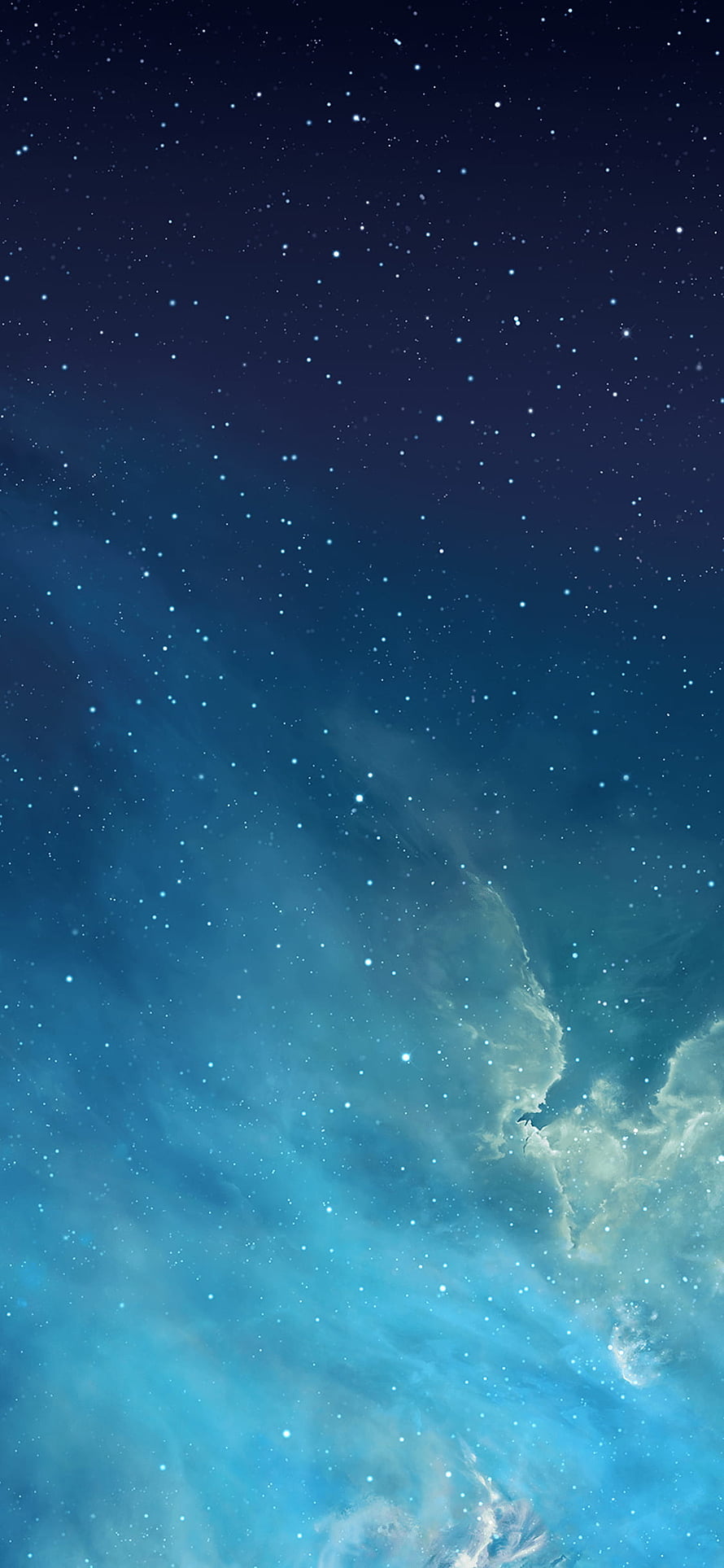 Deep Space Nebula and Starfield in Turquoise and Indigo Tones HD phone wallpaper