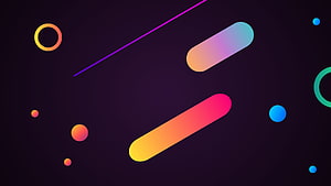 KDE Plasma Sweet Theme Abstract Geometric Shapes on Dark Background HD wallpaper