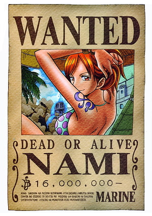 Nami Wanted Poster from One Piece with Marine Bounty HD phone wallpaper