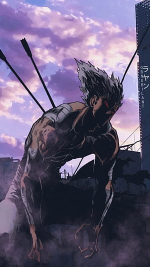 Garo the Monster from One Punch Man in a Dark Anime Illustration HD phone wallpaper