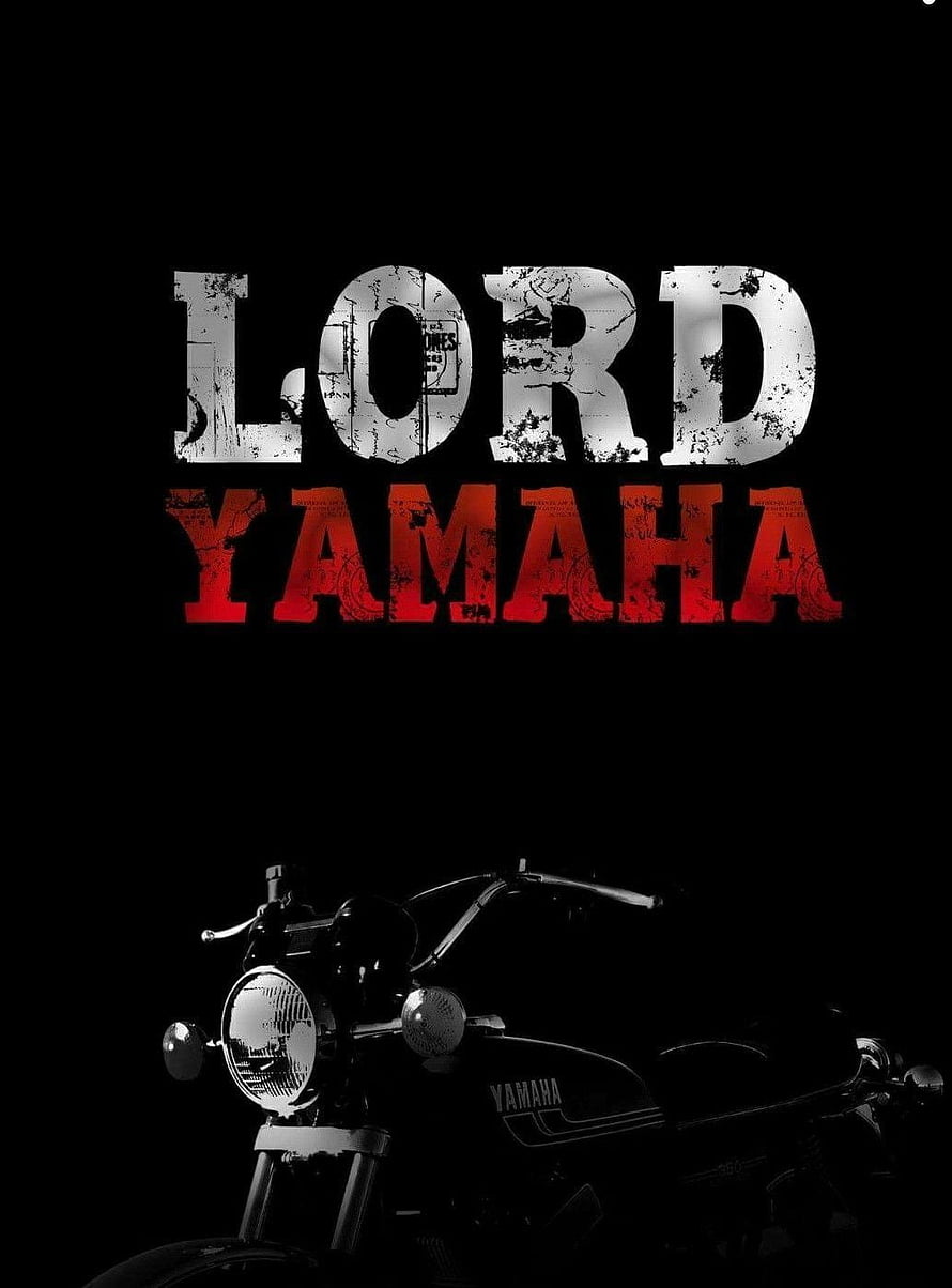 Lord Yamaha Classic Motorcycle Front View on Black Background HD phone wallpaper