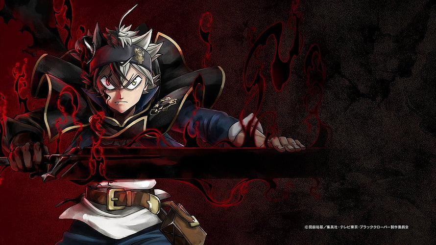 Asta in Black Clover Nero Form with Red Aura and Sword HD wallpaper