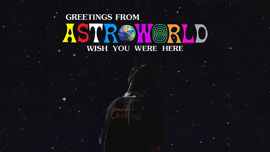 Travis Scott Astroworld Greetings From Wish You Were Here Starry Night Poster HD wallpaper