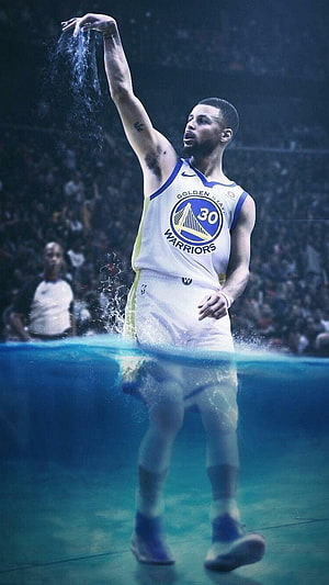 Stephen Curry Golden State Warriors Water Splash Action Shot HD phone wallpaper