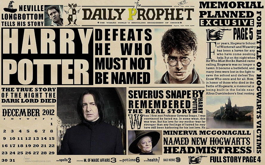 Harry Potter Daily Prophet Front Page Newspaper Design HD wallpaper