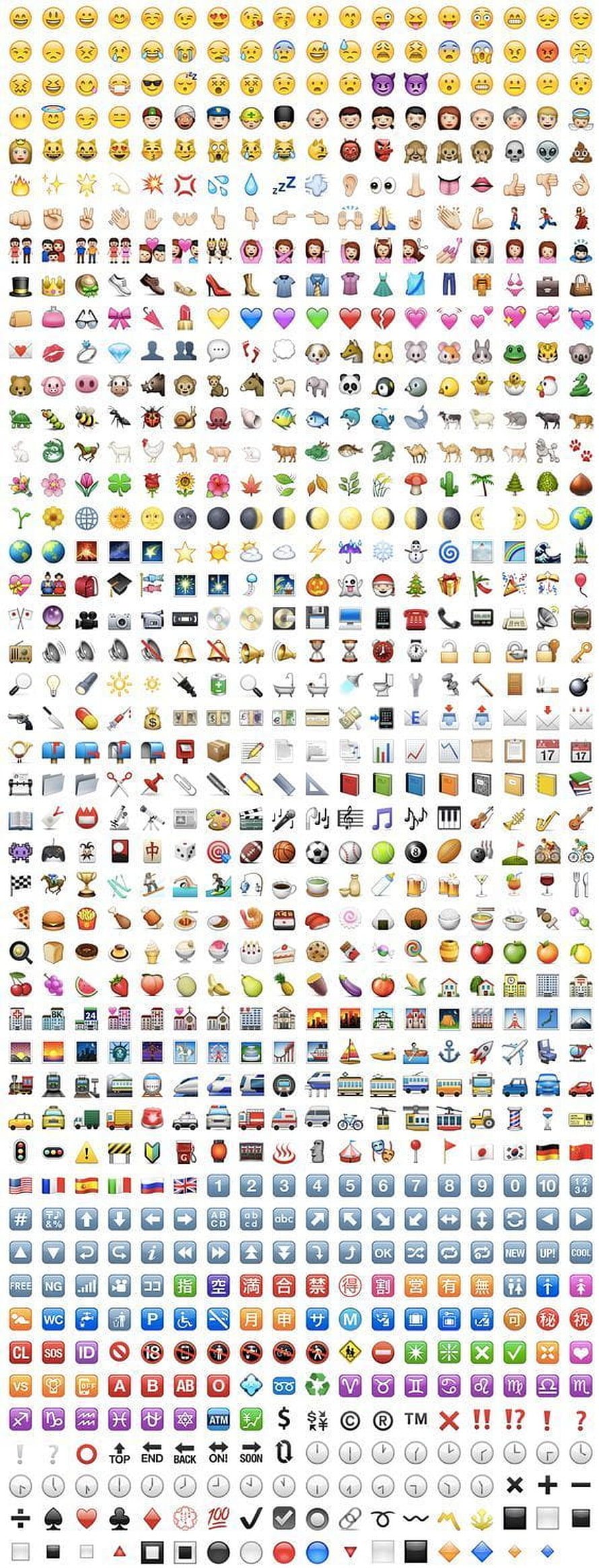 Complete Apple Emoji Collection Grid Featuring Faces, Animals, Food, and Symbols HD phone wallpaper