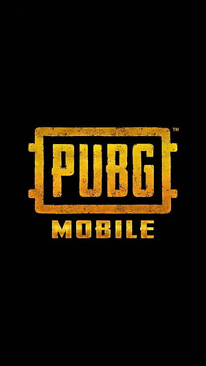 PUBG Mobile Official Logo on Black Background HD phone wallpaper