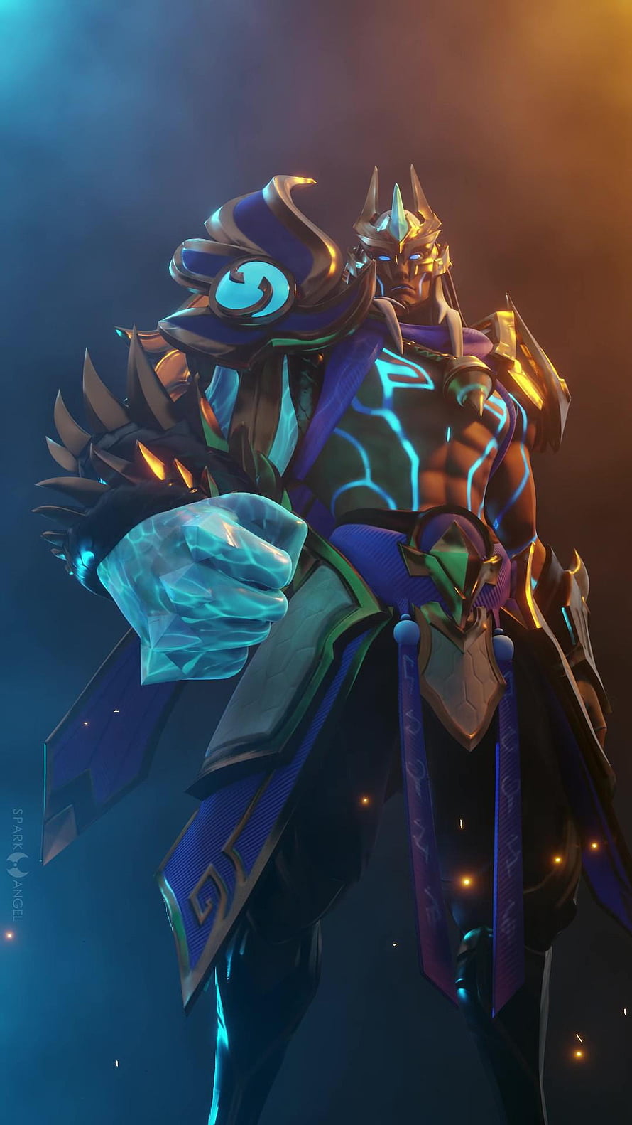 Aldous Realm Watcher Skin from Mobile Legends: Bang Bang Fantasy Warrior Artwork HD phone wallpaper