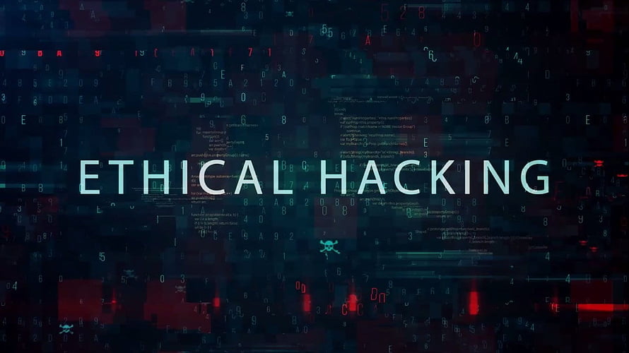 Digital Cybersecurity Concept with Ethical Hacking Text Over Matrix Code Background HD wallpaper