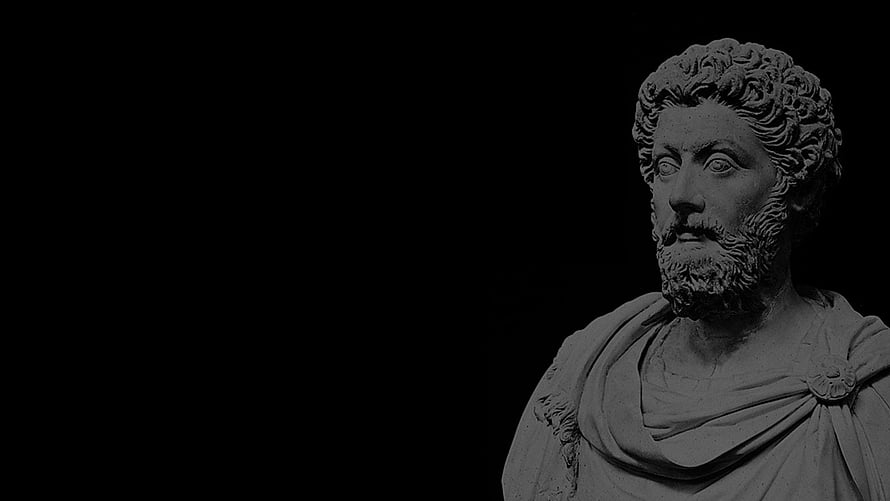Marcus Aurelius Marble Bust on Black Background HD wallpaper