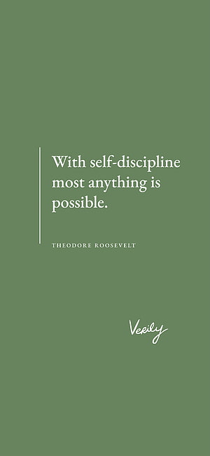 Theodore Roosevelt Self-Discipline Quote on Sage Green Minimalist Background HD phone wallpaper