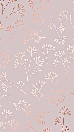 Delicate Pastel Floral Pattern Wallpaper With Soft Botanical Sprigs HD phone wallpaper