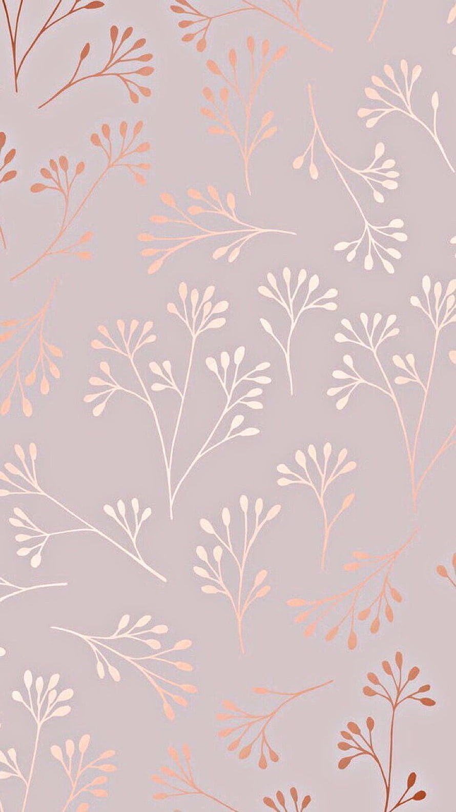 Delicate Pastel Floral Pattern Wallpaper With Soft Botanical Sprigs HD phone wallpaper
