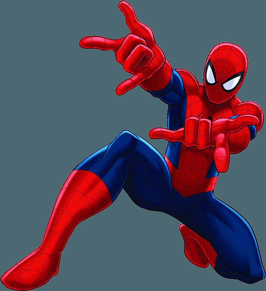 Spider-Man Dynamic Action Pose Illustration in Classic Red and Blue Suit HD phone wallpaper