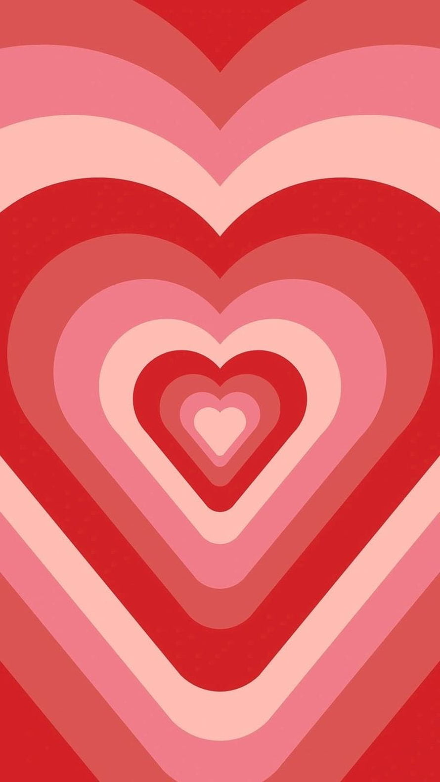 Layered Red and Pink Heart Pattern with Retro Aesthetic and Minimalist Design HD phone wallpaper