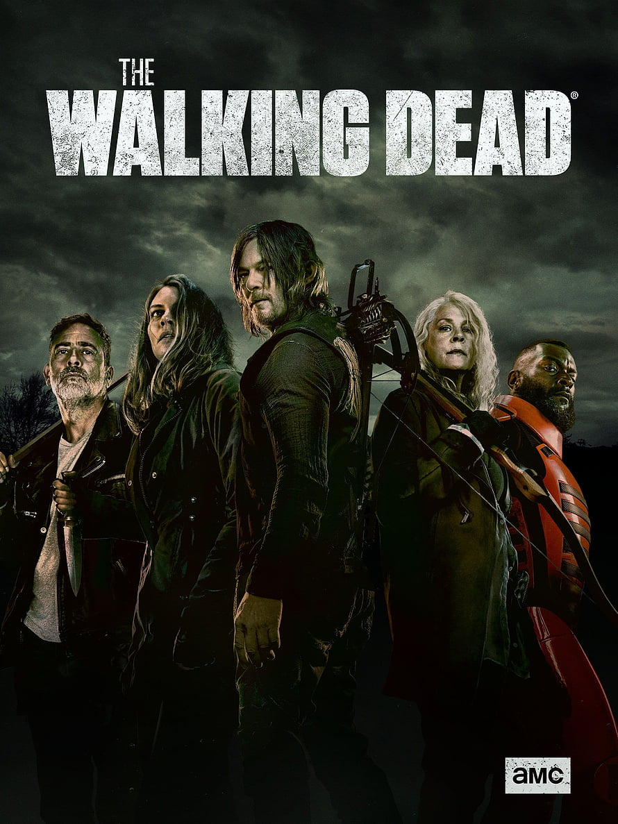 The Walking Dead Season 11 Main Cast Group Poster with AMC Logo HD phone wallpaper