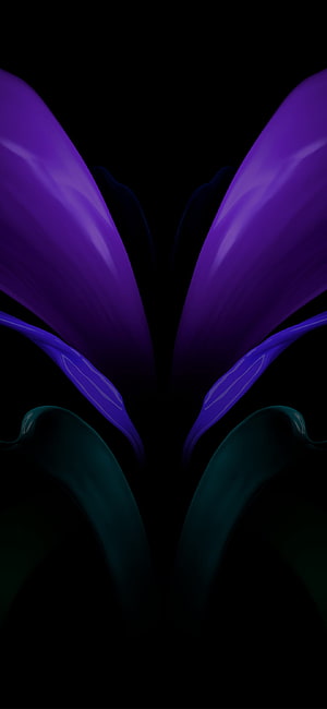 Samsung Galaxy Z Fold 2 Dark Purple Abstract Floral Wallpaper HD phone wallpaper