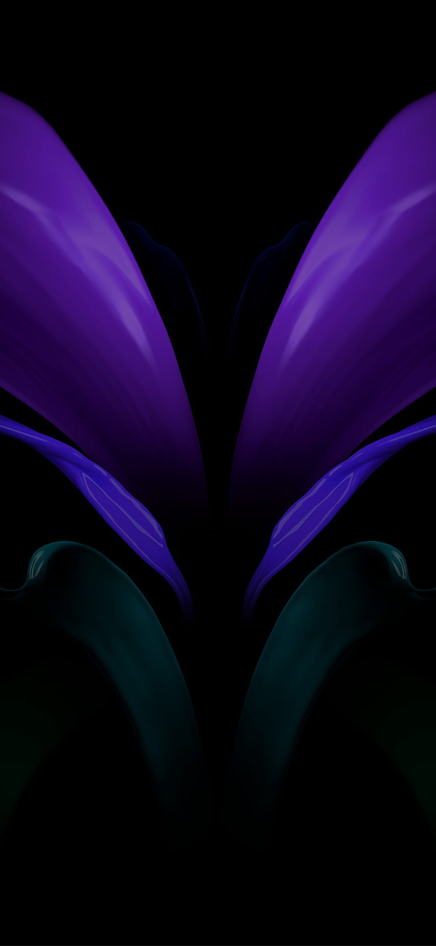 Samsung Galaxy Z Fold 2 Dark Purple Abstract Floral Wallpaper HD phone wallpaper