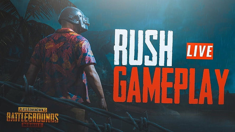 PUBG Mobile Rush Gameplay Thumbnail with Soldier in Tropical Setting HD wallpaper