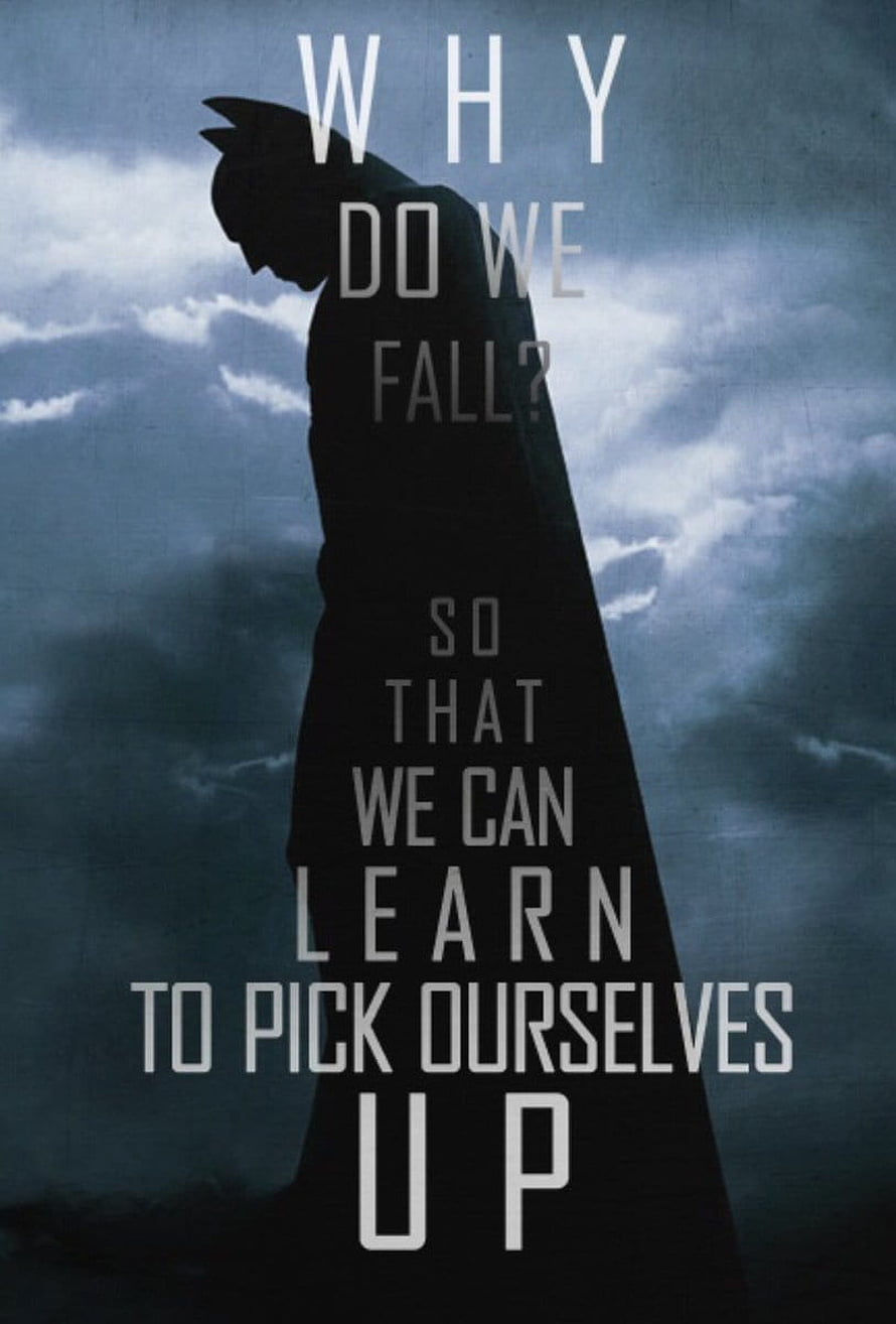 Batman Silhouette Against Stormy Sky With Inspirational Quote HD phone wallpaper