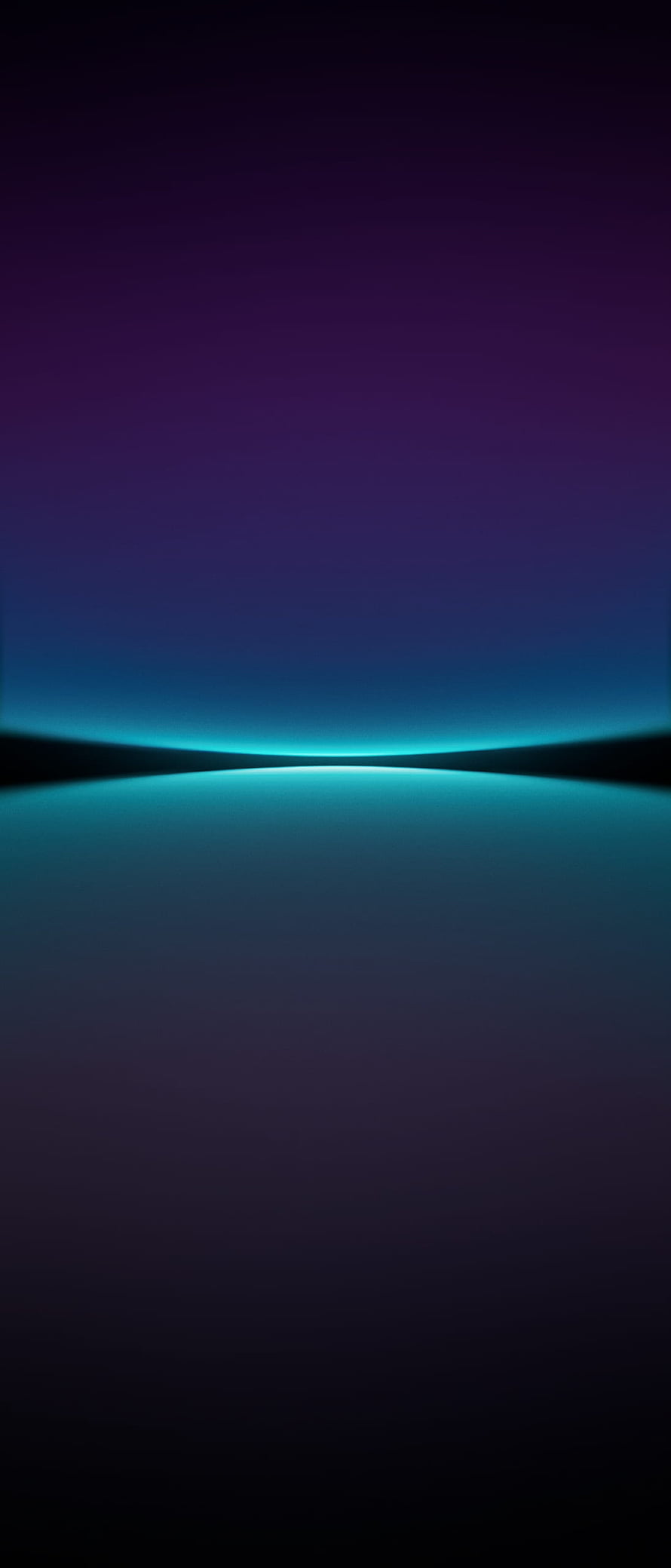 Sony Xperia 1 IV Minimalist Abstract Gradient with Cyan Horizon Glow HD phone wallpaper