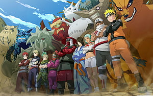 Naruto Shippuden Jinchuriki and Tailed Beasts Group Portrait Anime Wallpaper HD wallpaper