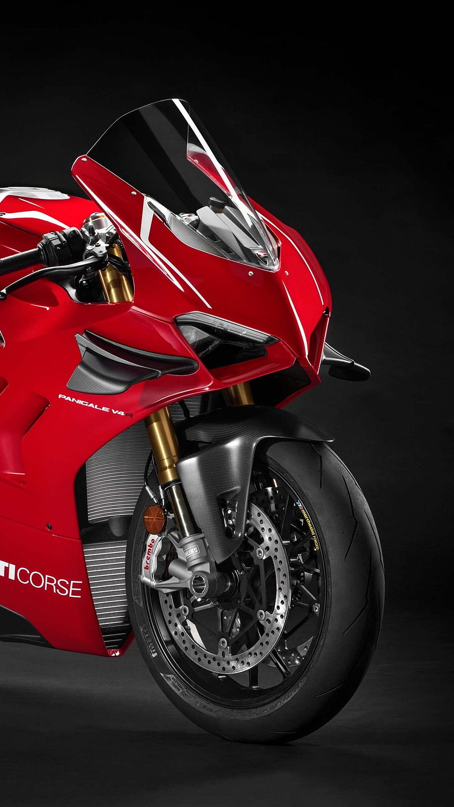 Ducati Panigale V4 R Red Superbike Front End Studio Shot HD phone wallpaper