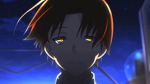 Emotionless Anime Boy With Cold Eyes And Dark Hair In Dramatic Blue Lighting HD wallpaper