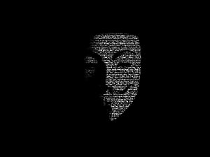 Minimalist Programmer Silhouette Formed by White Code on Black Background HD wallpaper