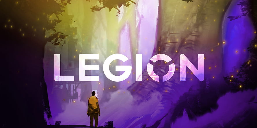Legion Video Game Key Art Featuring Lone Figure in Mystical Purple Forest HD wallpaper