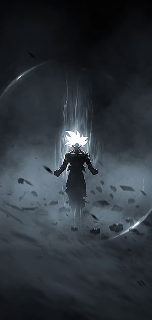 Goku Super Saiyan Dark Silhouette Anime Wallpaper HD phone wallpaper